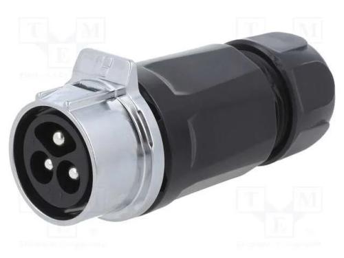 Conector: Redondos, Ficha, Tamanho 28, 02, Macho, Pin: 3, Ao Trinco