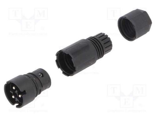 Conector: Redondos, Ficha, Rst, Macho, Pin: 3, Prateado, 8a, 250v
