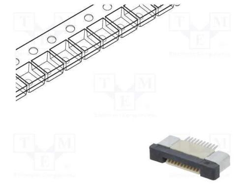 Conector: FFC/FPC, horizontais, PIN: 10, ZIF, SMT.