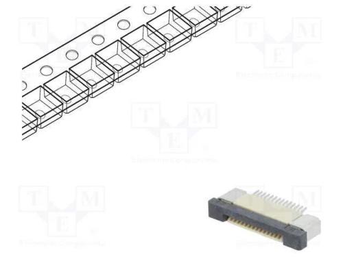 Conector: FFC/FPC, horizontais, PIN: 14, ZIF, SMT.