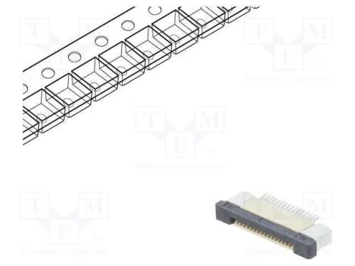 Conector: FFC/FPC, horizontais, PIN: 16, ZIF, SMT.