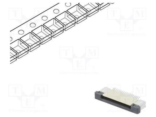 Conector: FFC/FPC, horizontais, PIN: 18, ZIF, SMT.