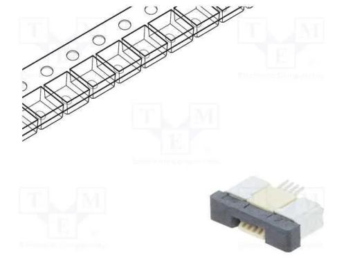 Conector: FFC/FPC, horizontais, PIN: 4, ZIF, SMT,.