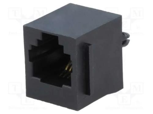 Tomada, Rj11, Pin: 4, Cat: 5, Sistema: 6p4c, Tht, Simples