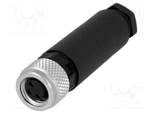 Conector: M8, fêmea, PIN: 3, simples, com cabo, f.
