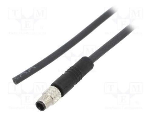 Conector: M5, Ficha, 707, Macho, Pin: 3, Não Blindados, Dourado, 1a