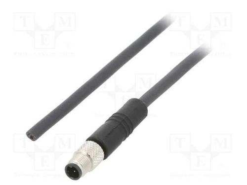 Conector: M5, Ficha, 707, Macho, Pin: 3, Não Blindados, Dourado, 1a
