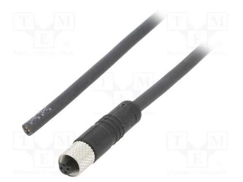 Conector: M5, Ficha, 707, Fêmea, Pin: 3, Não Blindados, Dourado, 1a