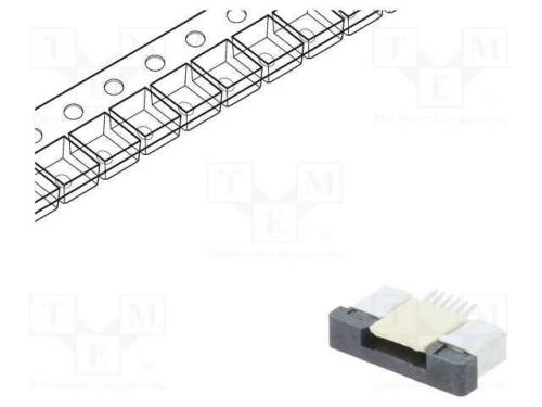 Conector: FFC/FPC, horizontais, PIN: 6, ZIF, SMT,.