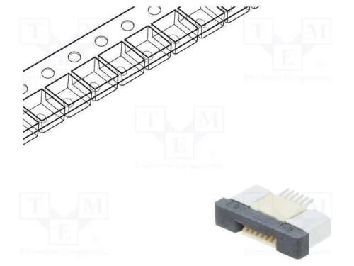 Conector: FFC/FPC, horizontais, PIN: 6, ZIF, SMT,.