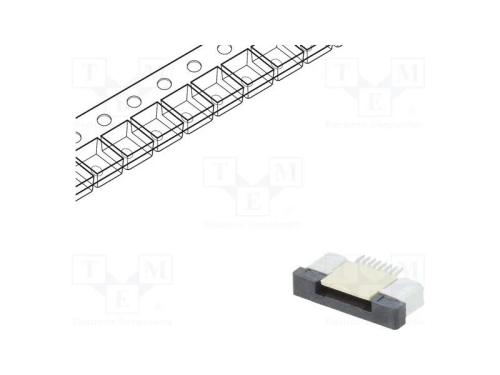 Conector: FFC/FPC, horizontais, PIN: 8, ZIF, SMT,.