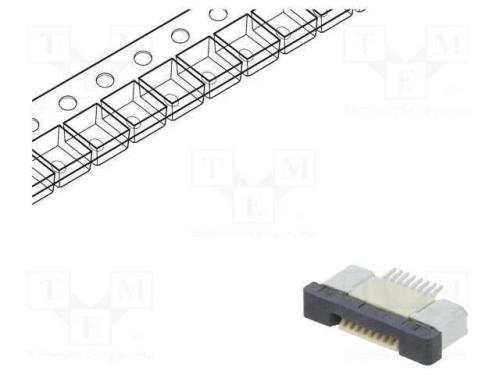 Conector: FFC/FPC, horizontais, PIN: 8, ZIF, SMT,.