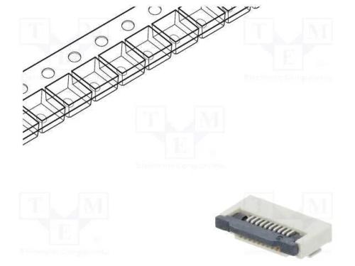 Conector: FFC/FPC, horizontais, PIN: 10, ZIF, SMT.