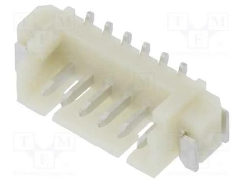 Tomada, Fio-Placa, Macho, 1,25mm, Pin: 6, Smt, 125v, 1a, Estanhado