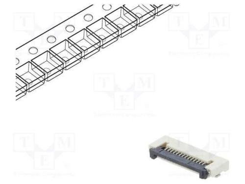 Conector: FFC/FPC, horizontais, PIN: 14, ZIF, SMT.