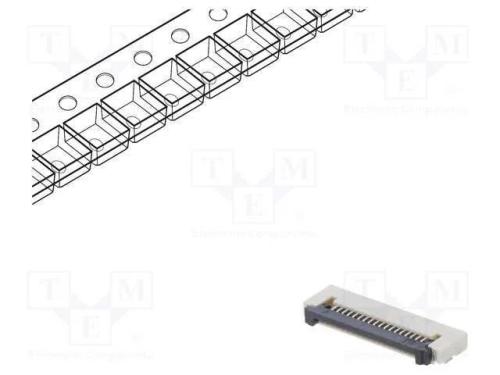 Conector: FFC/FPC, horizontais, PIN: 18, ZIF, SMT.