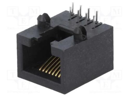 Tomada, RJ45, PIN: 8, Cat: 5, Sistema: 8p8c, THT,.