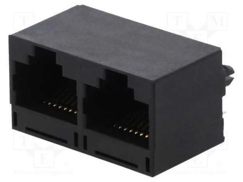 Tomada, RJ45, PIN: 8, Cat: 5, Sistema: 8p8c, THT,.