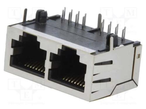 Tomada, RJ45, PIN: 8, Cat: 5, Sistema: 8p8c, THT,.
