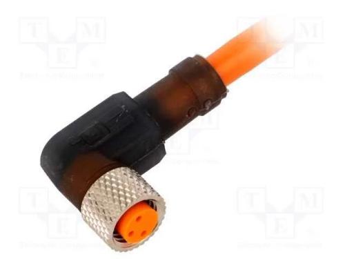 Conector: M8, 2m, Fêmea, Pin: 3, Angulares 90, Ficha, Pur