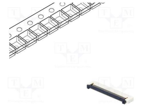 Conector: FFC/FPC, horizontais, PIN: 30, ZIF, SMT.