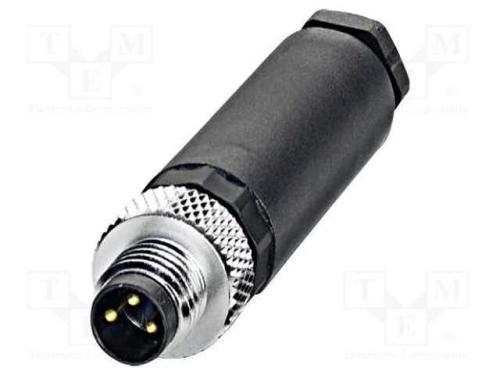 Conector: M8, macho, PIN: 3, simples, com cabo, f.