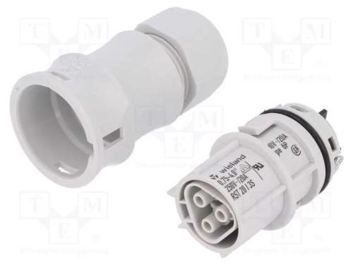 Conector: Redondos, Ficha, Rst, Fêmea, Pin: 3, Prateado, 20a, 250v
