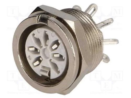 Tomada, Din, Fêmea, Pin: 7, Sistema: 270, para Painel,Roscado, 34v