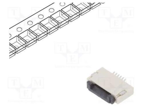 Conector: FFC/FPC, horizontais, PIN: 6, ZIF, SMT,.