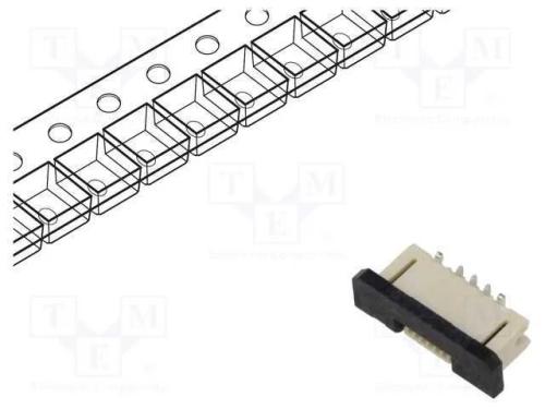 Conector: FFC/FPC, verticais, PIN: 6, ZIF, SMT, 3.