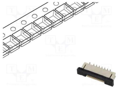 Conector: FFC/FPC, verticais, PIN: 12, ZIF, SMT, .