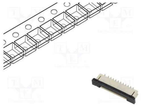 Conector: FFC/FPC, verticais, PIN: 20, ZIF, SMT, .