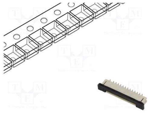 Conector: FFC/FPC, verticais, PIN: 24, ZIF, SMT, .