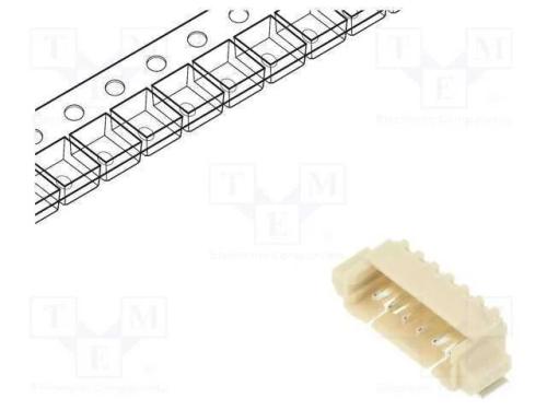 Tomada, Fio-Placa, Macho, 1,25mm, Pin: 6, Smt, 125v, 1a, Estanhado