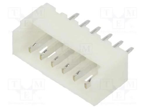 Tomada, Fio-Placa, Macho, 1,25mm, Pin: 6, Tht, 125v, 1a, Estanhado