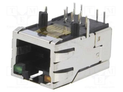 Tomada, RJ45, PIN: 8, blindadas,com díodo LED, Si.