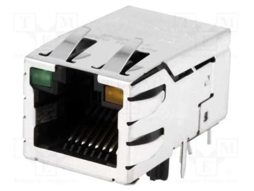 Tomada, RJ45, PIN: 8, blindadas,PoE,com díodo LED.