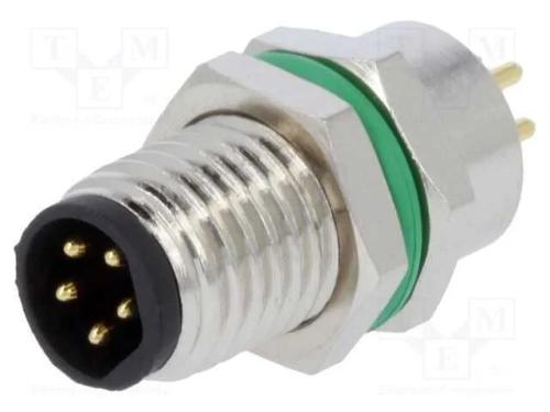 Conector: M8, macho, PIN: 5, simples, para painel.