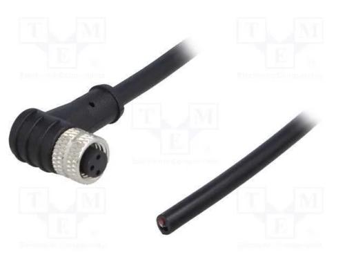 Conector: M8, fêmea, PIN: 3, angulares 90, ficha,.