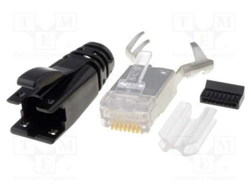 Ficha, RJ45, PIN: 8, blindadas, Sistema: 8p8c, co.