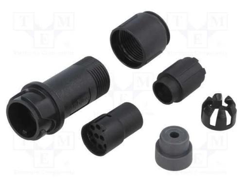 Conector: redondos, ficha, fêmea, PIN: 10, sem co.