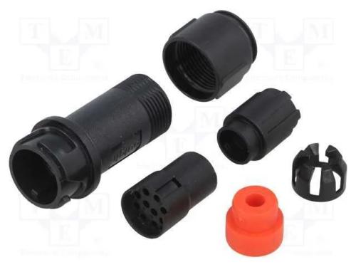 Conector: redondos, ficha, fêmea, PIN: 10, sem co.