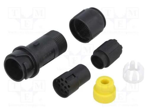 Conector: redondos, ficha, fêmea, PIN: 10, sem co.