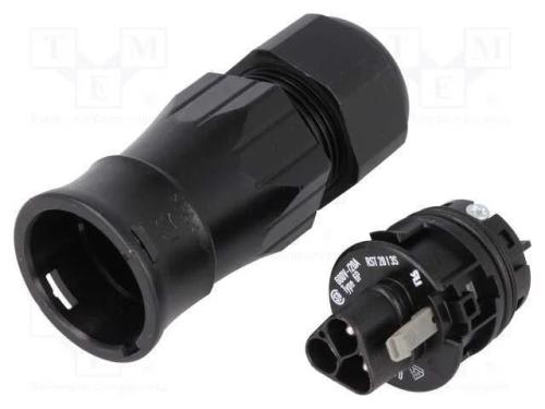 Conector: Redondos, Ficha, Rst, Macho, Pin: 3, Prateado, 20a, 250v