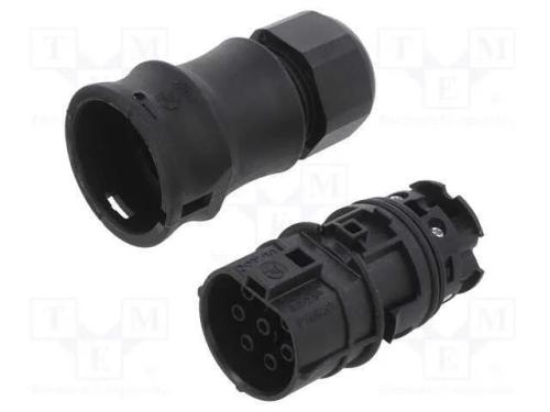 Conector: Redondos, Ficha, Rst, Fêmea, Pin: 7, Prateado, 16a, 250v