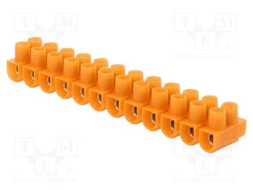 Bloco terminal, terminal parafusado, 2,5mm2, 24A,.