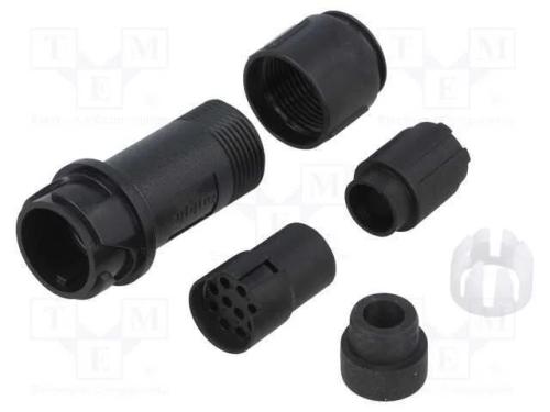 Conector: redondos, ficha, fêmea, PIN: 10, sem co.