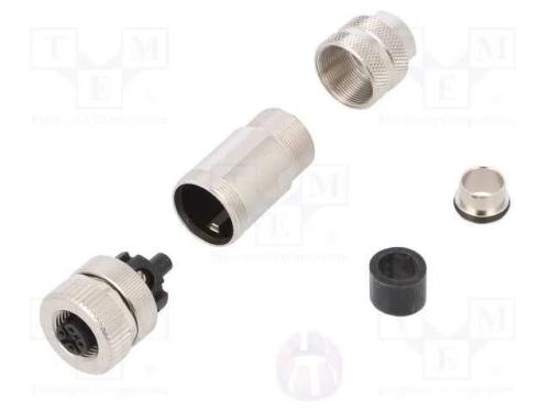 Conector: M12, Ficha, 715, Fêmea, Pin: 5, Blindadas, Dourado, 4a, Ip67