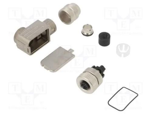 Conector: M12, Ficha, 713, Fêmea, Pin: 5, Blindadas, Dourado, 4a, Ip67