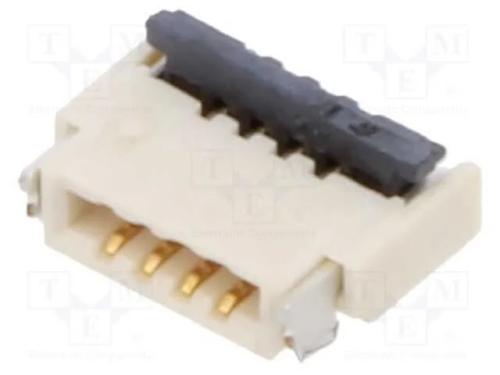 Conector: FFC/FPC, horizontais, PIN: 4, ZIF, SMT,.
